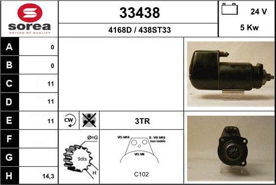 EAI 33438 - Starter www.autospares.lv