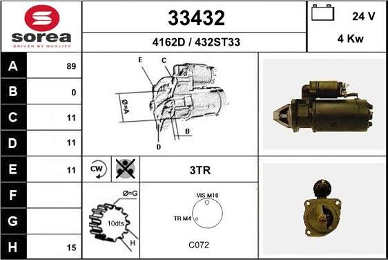 EAI 33432 - Starter www.autospares.lv