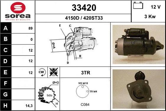 EAI 33420 - Starter www.autospares.lv