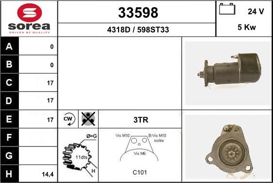 EAI 33598 - Starteris autospares.lv