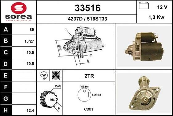 EAI 33516 - Starter www.autospares.lv