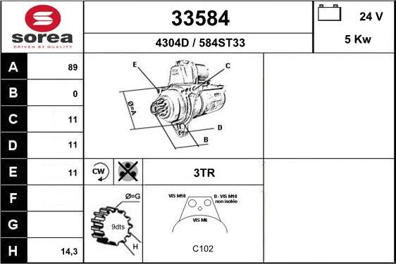 EAI 33584 - Starteris autospares.lv