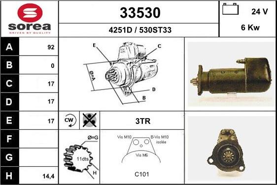 EAI 33530 - Starteris autospares.lv