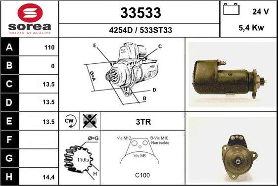 EAI 33533 - Starteris www.autospares.lv