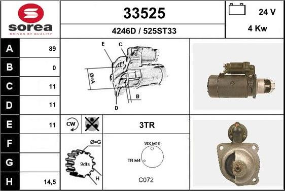 EAI 33525 - Starter www.autospares.lv