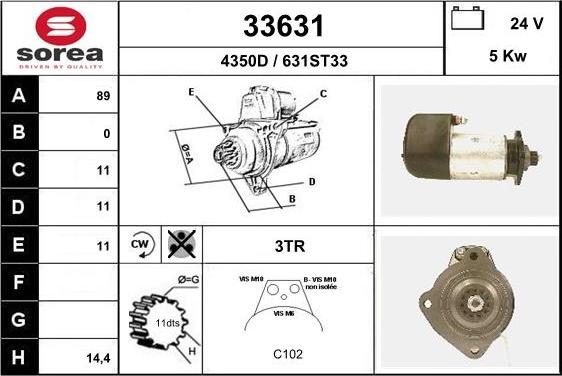 EAI 33631 - Starter www.autospares.lv