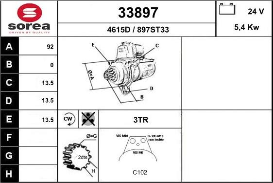 EAI 33897 - Starter www.autospares.lv