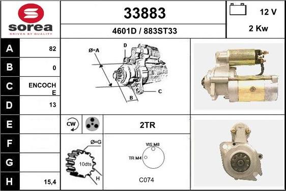 EAI 33883 - Стартер www.autospares.lv