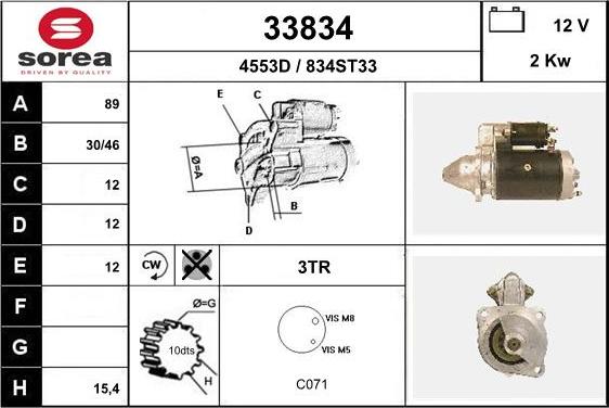 EAI 33834 - Starteris autospares.lv