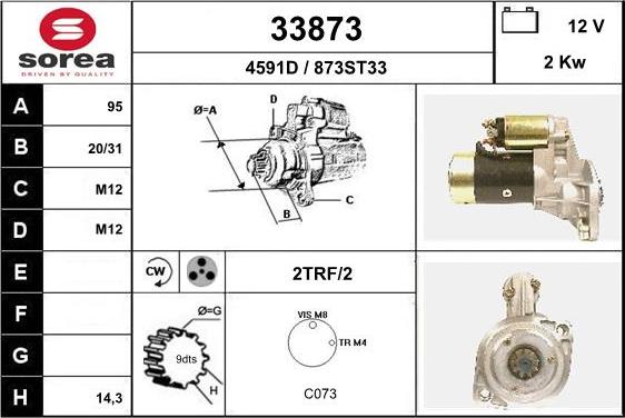 EAI 33873 - Starteris www.autospares.lv