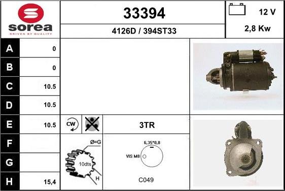 EAI 33394 - Starteris autospares.lv