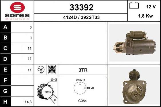 EAI 33392 - Starteris autospares.lv