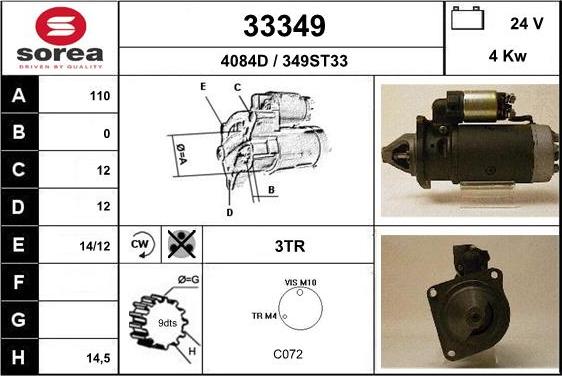 EAI 33349 - Starteris www.autospares.lv