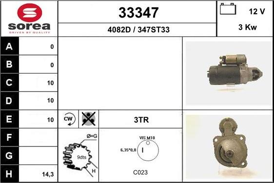 EAI 33347 - Starteris www.autospares.lv