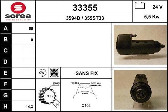 EAI 33355 - Starteris autospares.lv