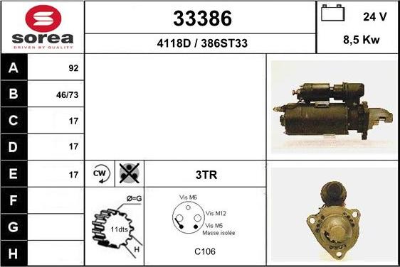 EAI 33386 - Starteris autospares.lv