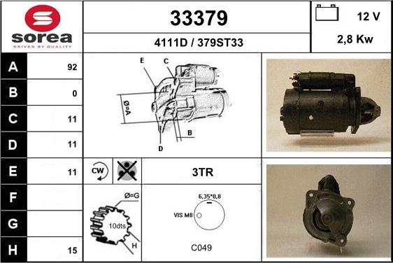 EAI 33379 - Starteris autospares.lv