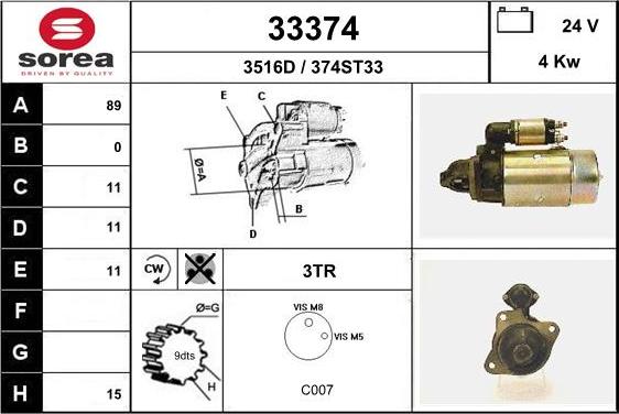 EAI 33374 - Starter www.autospares.lv