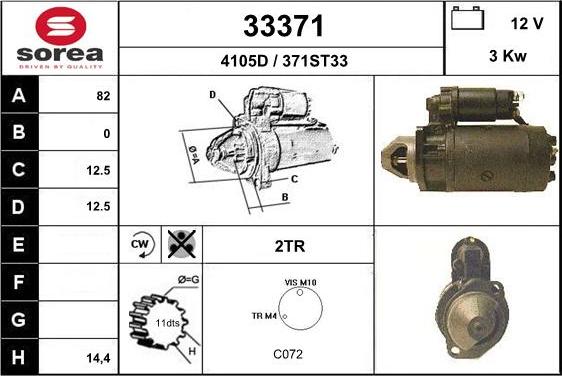 EAI 33371 - Starteris www.autospares.lv