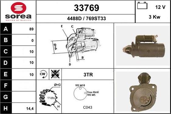 EAI 33769 - Starter www.autospares.lv