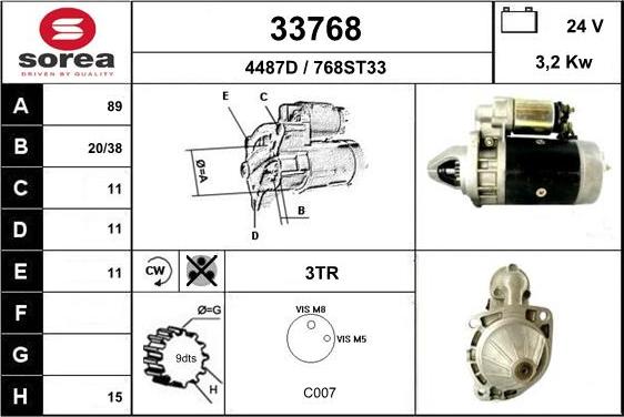 EAI 33768 - Starter www.autospares.lv