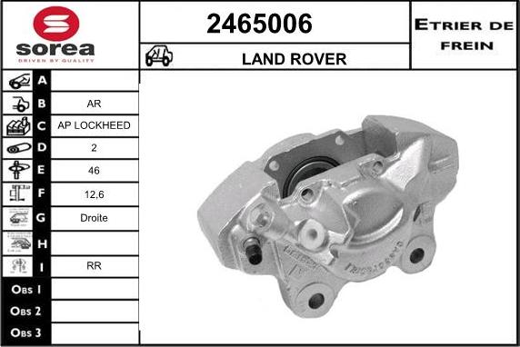 EAI 2465006 - Bremžu suports www.autospares.lv