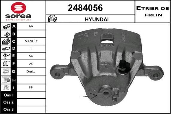 EAI 2484056 - Тормозной суппорт www.autospares.lv