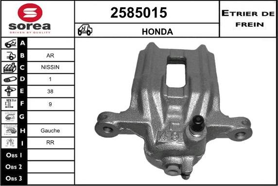 EAI 2585015 - Brake Caliper www.autospares.lv