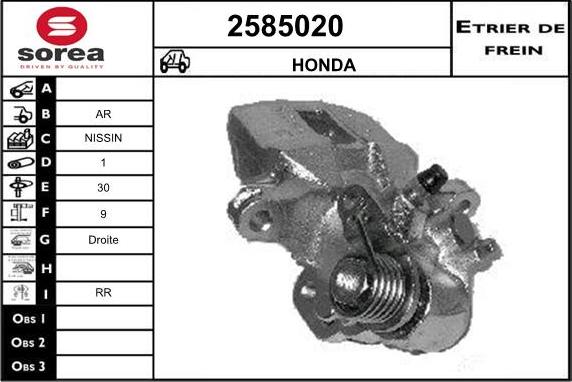 EAI 2585020 - Brake Caliper www.autospares.lv