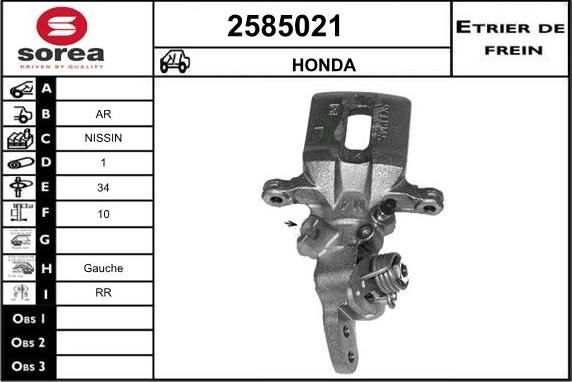 EAI 2585021 - Brake Caliper www.autospares.lv