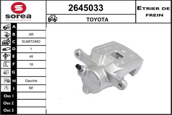 EAI 2645033 - Тормозной суппорт www.autospares.lv