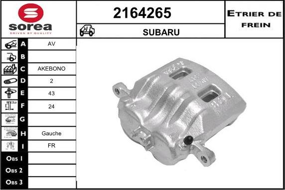 EAI 2164265 - Brake Caliper www.autospares.lv