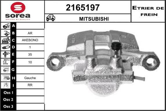 EAI 2165197 - Brake Caliper www.autospares.lv