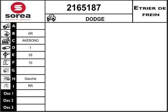 EAI 2165187 - Brake Caliper www.autospares.lv