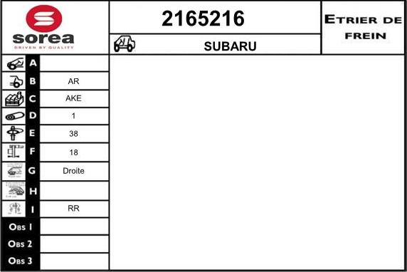 EAI 2165216 - Bremžu suports www.autospares.lv