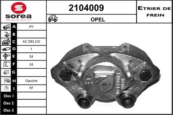 EAI 2104009 - Тормозной суппорт www.autospares.lv