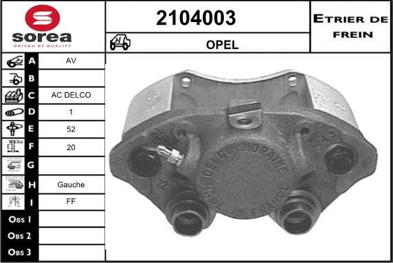 EAI 2104003 - Bremžu suports www.autospares.lv