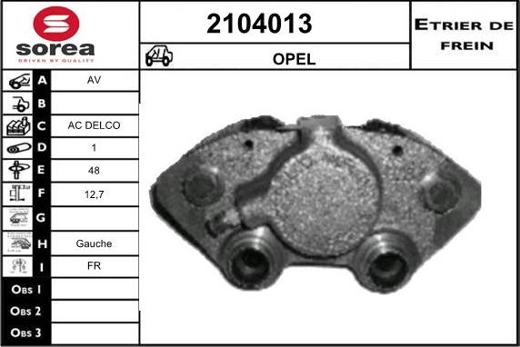 EAI 2104013 - Bremžu suports www.autospares.lv