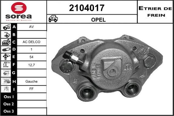 EAI 2104017 - Bremžu suports www.autospares.lv