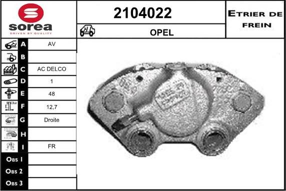 EAI 2104022 - Bremžu suports www.autospares.lv