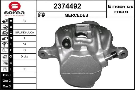 EAI 2374492 - Brake Caliper www.autospares.lv