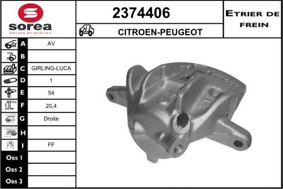 EAI 2374406 - Brake Caliper www.autospares.lv