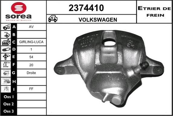 EAI 2374410 - Brake Caliper www.autospares.lv