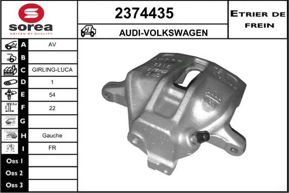 EAI 2374435 - Brake Caliper www.autospares.lv