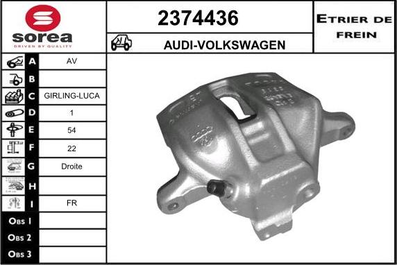 EAI 2374436 - Brake Caliper www.autospares.lv