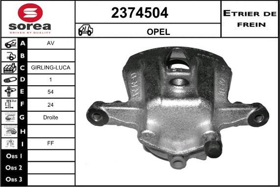 EAI 2374504 - Тормозной суппорт www.autospares.lv