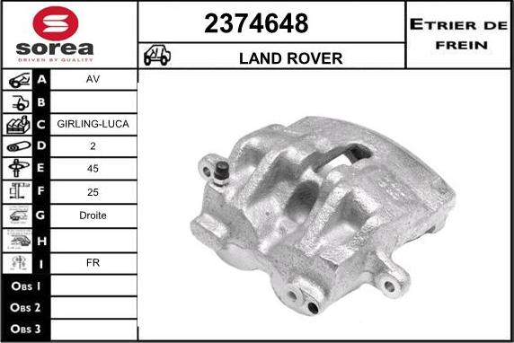 EAI 2374648 - Brake Caliper www.autospares.lv