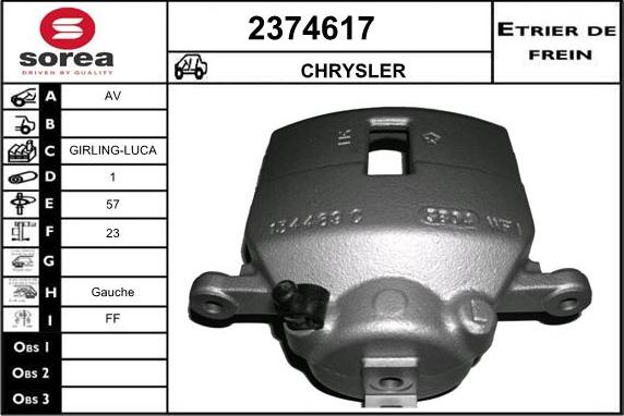 EAI 2374617 - Bremžu suports autospares.lv