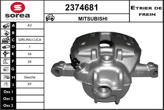 EAI 2374681 - Bremžu suports autospares.lv