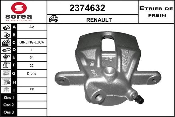 EAI 2374632 - Brake Caliper www.autospares.lv